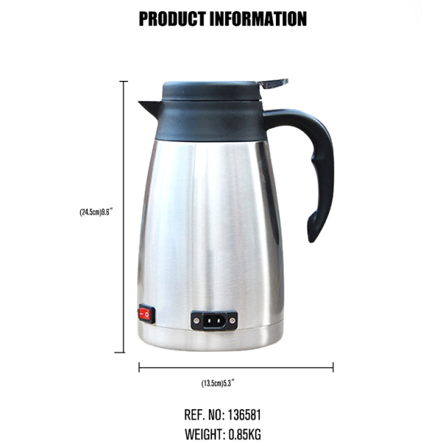 12v/24v Portable 1.2L Car Electric Boiling Hot Water Heater Kettle Boiler for Car