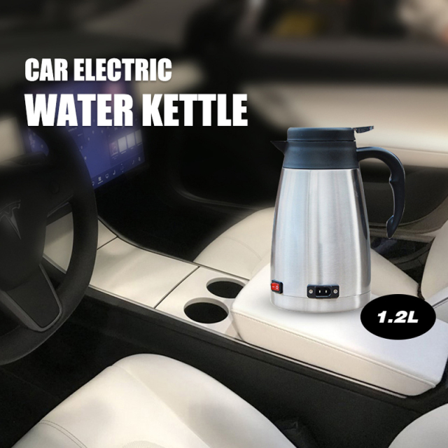 12v/24v Portable 1.2L Car Electric Boiling Hot Water Heater Kettle Boiler for Car