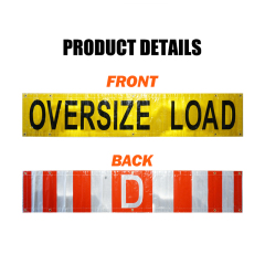 FMCSA 393.87 Approved Silk Screen Print UV Resistant Grade 4 18"x 96" Reversible "D" and Oversize Load Banners