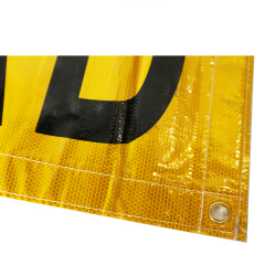 FMCSA 393.87 Approved Silk Screen Print UV Resistant Grade 4 18"x 96" Reversible "D" and Oversize Load Banners