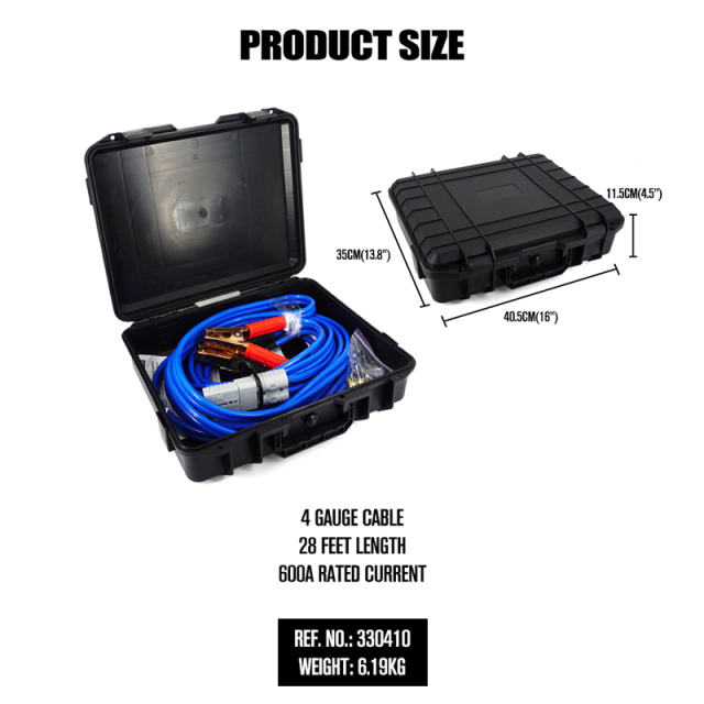 Jumper Cables 28FT 4 Gauge/600A Booster Cables with Plug-in Connector