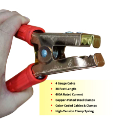 Jumper Cables 28FT 4 Gauge/600A Booster Cables with Plug-in Connector