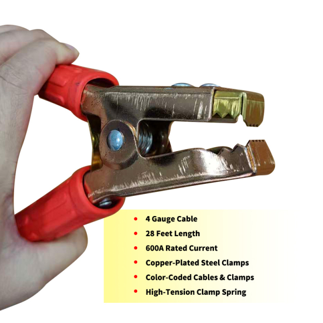 Jumper Cables 28FT 4 Gauge/600A Booster Cables with Plug-in Connector