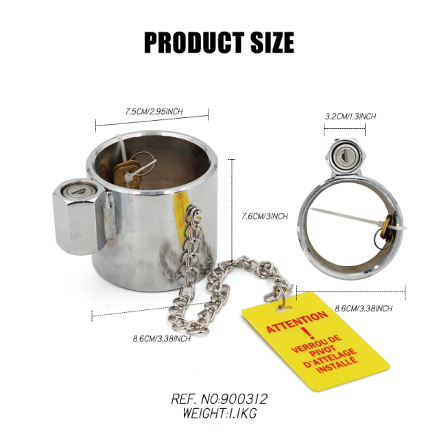 Heavy Duty Chromed King Pin Lock with 2 Keys