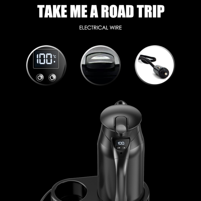 12v/24v Portable 0.8L Car Electric Boiling Hot Water Heater Kettle Boiler for Car