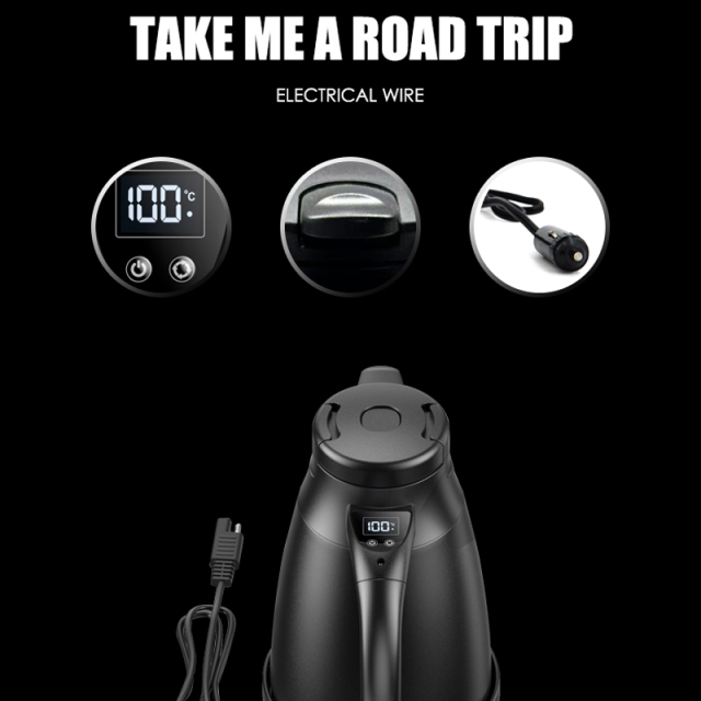 12v/24v Portable 1.2L Car Electric Boiling Hot Water Heater Kettle Boiler for Car