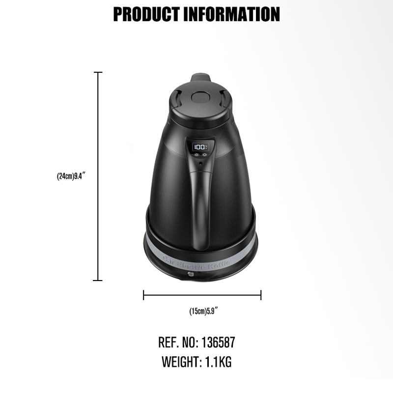 12v/24v Portable 1.2L Car Electric Boiling Hot Water Heater Kettle Boiler for Car