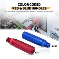 Aluminum Gladhand Grips Glad Hand Extension Handle Set Red Blue for Truck and Trailers Easier Coupleling