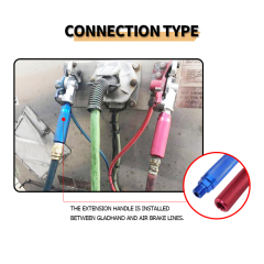 Aluminum Gladhand Grips Glad Hand Extension Handle Set Red Blue for Truck and Trailers Easier Coupleling