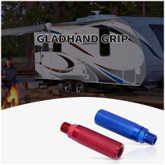 Aluminum Gladhand Grips Glad Hand Extension Handle Set Red Blue for Truck and Trailers Easier Coupleling