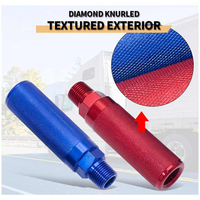 Aluminum Gladhand Grips Glad Hand Extension Handle Set Red Blue for Truck and Trailers Easier Coupleling