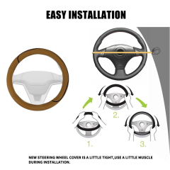 Large Size Steering Wheel Cover PVC Material Great Grip Anti-Slip Design