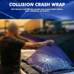 Collision Crash Wrap 36" X 100' X 3.5 MIL Wreck Wrap for Damaged Vehicles