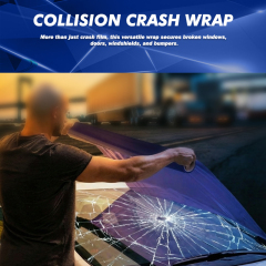 24"X100'X3.5MIL Crash Wreck Wrap Damaged Vehicle Body Protective Wrap