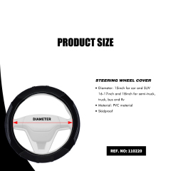 Large Size Steering Wheel Cover PVC Material Great Grip Anti-Slip Design