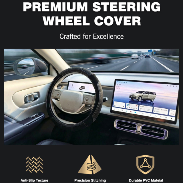 Large Size Steering Wheel Cover PVC Material Great Grip Anti-Slip Design