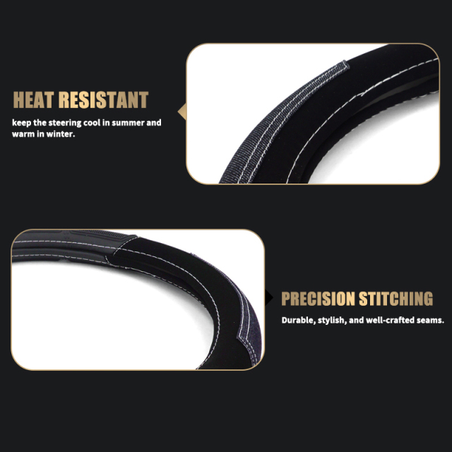 Large Size Steering Wheel Cover PVC Material Great Grip Anti-Slip Design