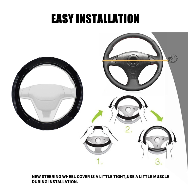 Large Size Steering Wheel Cover PVC Material Great Grip Anti-Slip Design