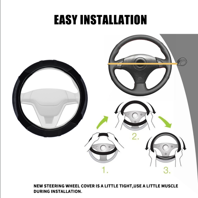 Large Size Steering Wheel Cover PVC Material Great Grip Anti-Slip Design