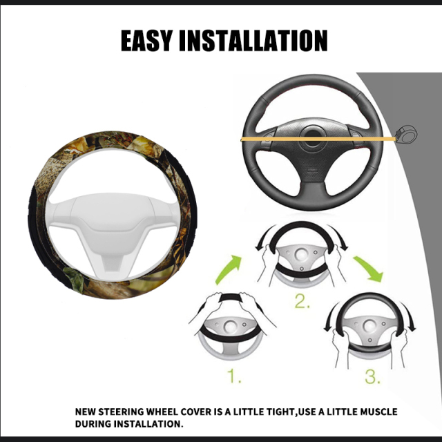 Large Size Steering Wheel Cover PVC Material Great Grip Anti-Slip Design