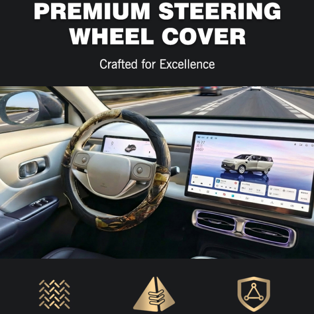 Large Size Steering Wheel Cover PVC Material Great Grip Anti-Slip Design