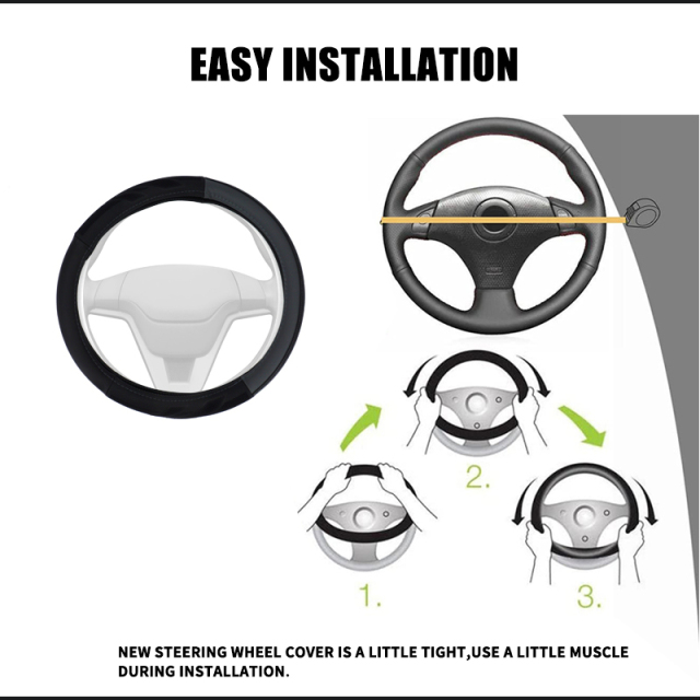 Large Size Steering Wheel Cover PVC Material Great Grip Anti-Slip Design