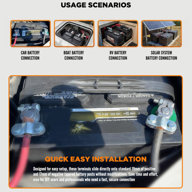 Top Post Battery Terminal Connectors Battery Cable Ends Post Car Terminals Clamps