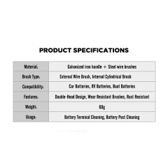 Car Battery Terminal Cleaning Brush Vehicle Battery Post Cleaner Bristle Tool