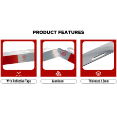 24"x3" Mud Flap Reflector for Semi Truck and Semi Trailer Aluminum Straight Strip with Reflective Tape