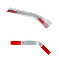 24"x3" Angled Mud Flap Reflector for Semi Truck and Semi Trailer Aluminum with Reflective Tape