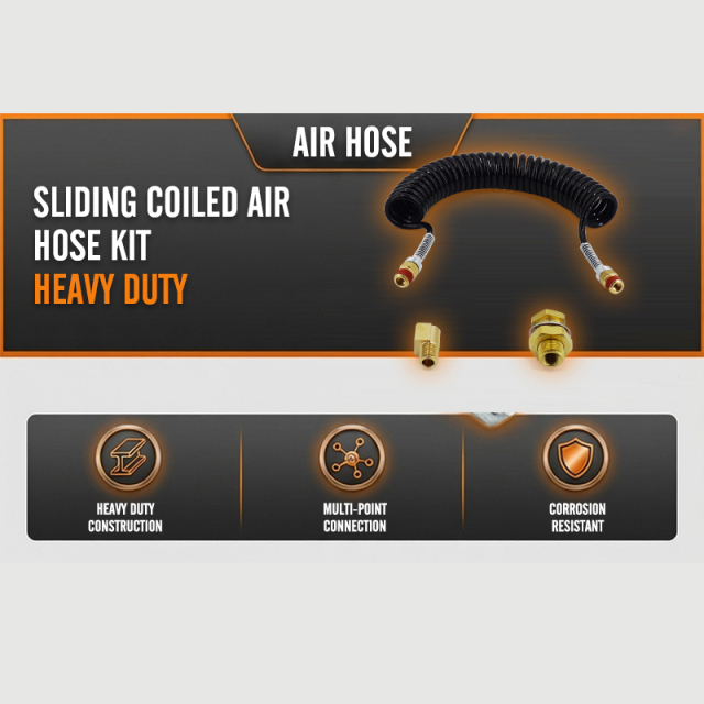 Sliding Coiled Air Hose Kit