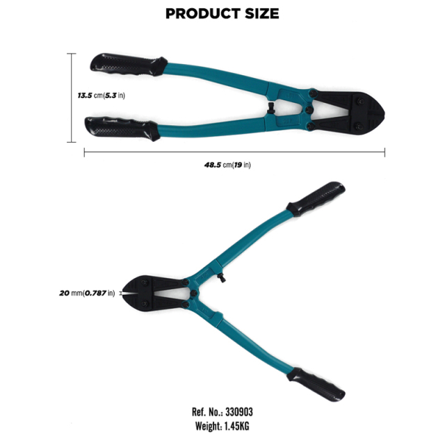 Heavy-Duty Medium Size Bolt Cutter 18" with Soft Grip Rubber