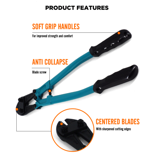 Heavy-Duty Medium Size Bolt Cutter 18" with Soft Grip Rubber