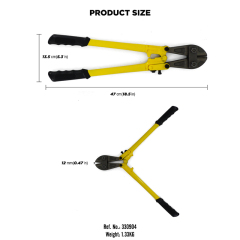 Heavy-Duty Medium Size Bolt Cutter 18" with Soft Grip Rubber