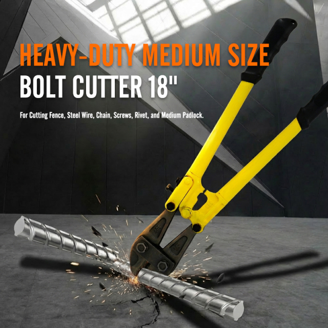 Heavy-Duty Medium Size Bolt Cutter 18" with Soft Grip Rubber