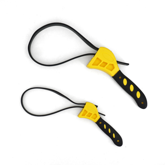 Rubber Strap Wrench Set 2-Piece Adjustable Oil Filter Wrench