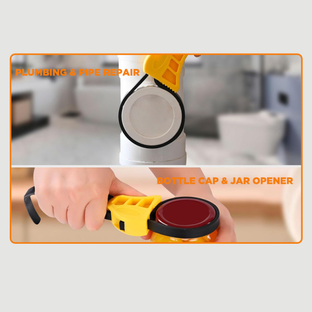 Rubber Strap Wrench Set 2-Piece Adjustable Oil Filter Wrench