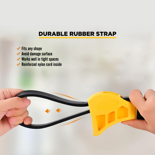 Rubber Strap Wrench Set 2-Piece Adjustable Oil Filter Wrench