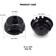 Oil Filter Cap Wrench 64mm 14 Flute Steel Oil Filter Cap Removal Tool