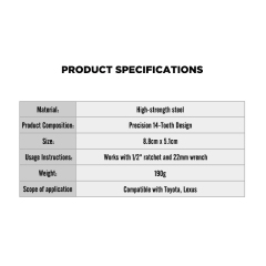 Oil Filter Cap Wrench 64mm 14 Flute Steel Oil Filter Cap Removal Tool