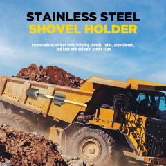 Stainless Steel Spring-Loaded Shovel Holder for Dump Truck and Trailer