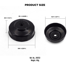 Oil Filter Cap Wrench 93mm 15 Flute Steel Oil Filter Cap Removal Tool