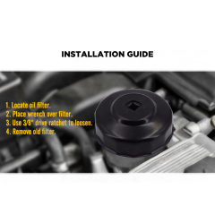 Oil Filter Cap Wrench 93mm 15 Flute Steel Oil Filter Cap Removal Tool