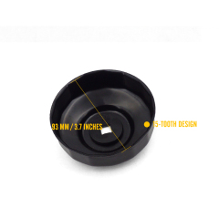 Oil Filter Cap Wrench 93mm 15 Flute Steel Oil Filter Cap Removal Tool