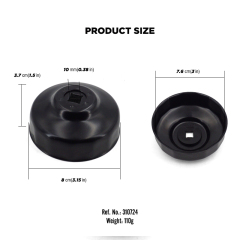 Oil Filter Cap Wrench 76mm 14 Flute Steel Oil Filter Cap Removal Tool