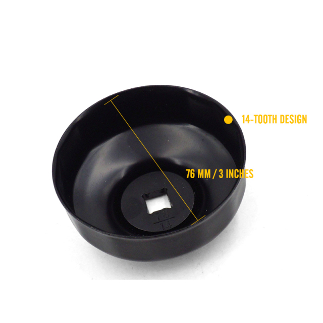 Oil Filter Cap Wrench 76mm 14 Flute Steel Oil Filter Cap Removal Tool