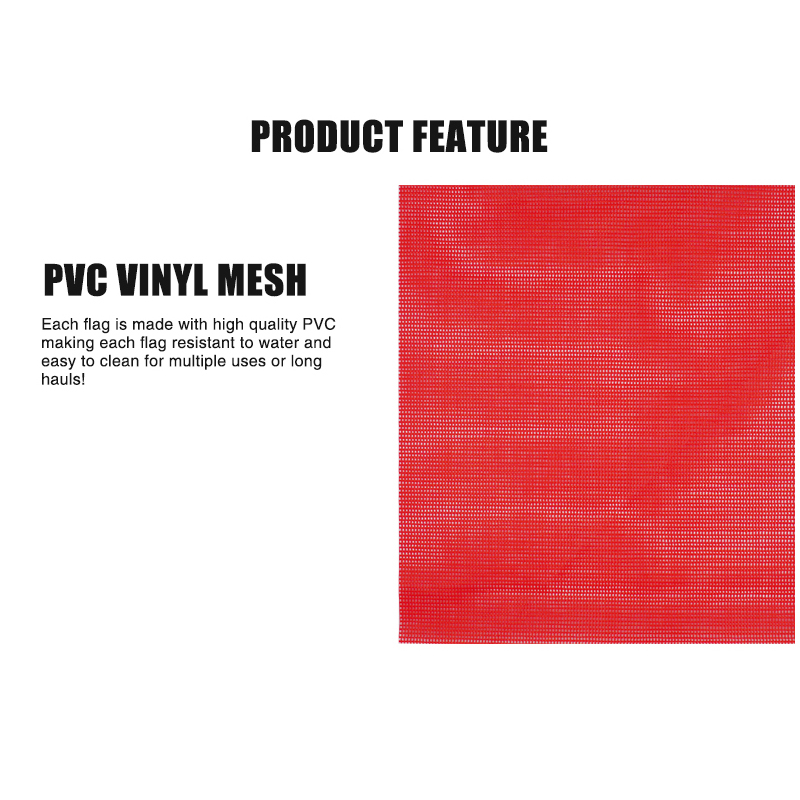 FMCSA 393.87 Approved 18 X 18 Inch PVC Vinyl Mesh Safety Flag with Magnet Mount