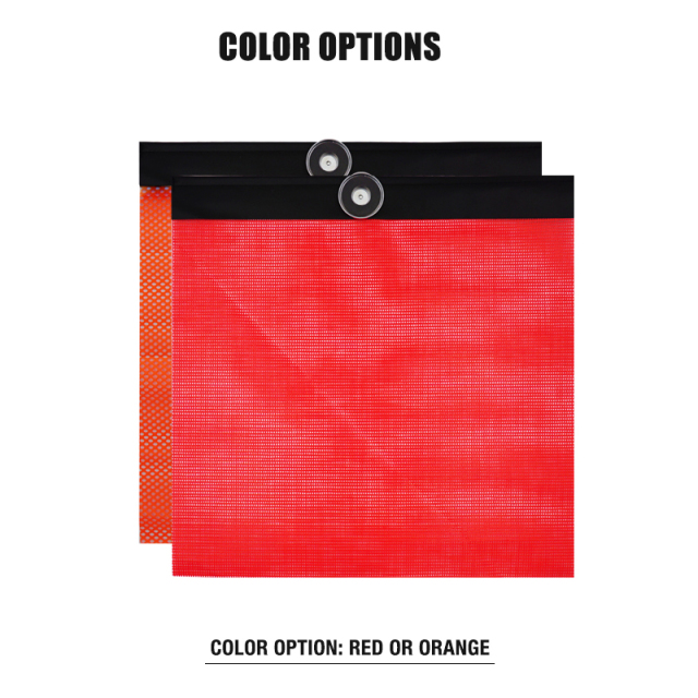 FMCSA 393.87 Approved 18 X 18 Inch PVC Vinyl Mesh Safety Flag with Magnet Mount