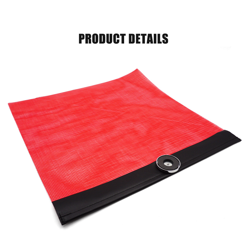 FMCSA 393.87 Approved 18 X 18 Inch PVC Vinyl Mesh Safety Flag with Magnet Mount