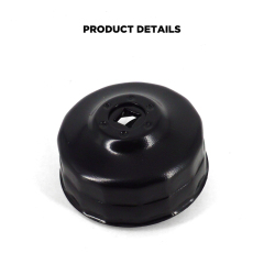 Oil Filter Cap Wrench 74mm 15 Flute Steel Oil Filter Cap Removal Tool